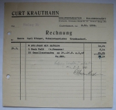 Curt Krauthahn Maurermeister, Baugeschäft Culmitzsch, Rechnung 1939, #15/2